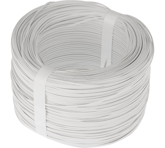 Изображение товара Упаковочная проволока в ПВХ REXANT белая, бухта 250 м 09-0101