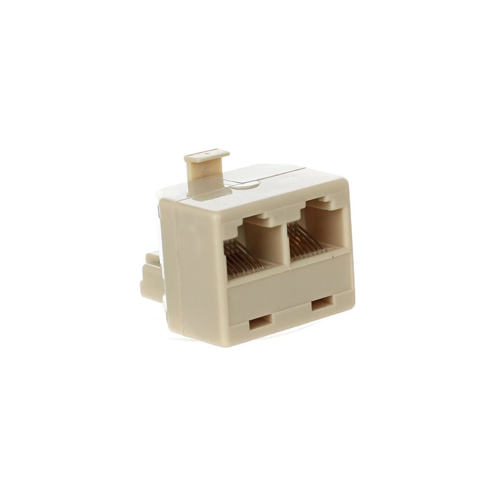 Изображение товара Переходник VCOM RJ-45 8P8C разветвитель 2 порта белый Изображение товара Переходник VCOM RJ-45 8P8C разветвитель 2 порта белый