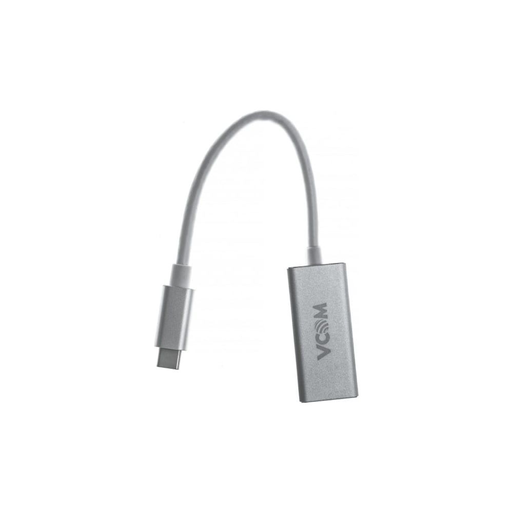 фото Кабель-адаптер vcom usb 3.1 type-c/m - hdmi a/f, 3840x2160, 30hz,10gbps, aluminum shell, 0,15m cu423m