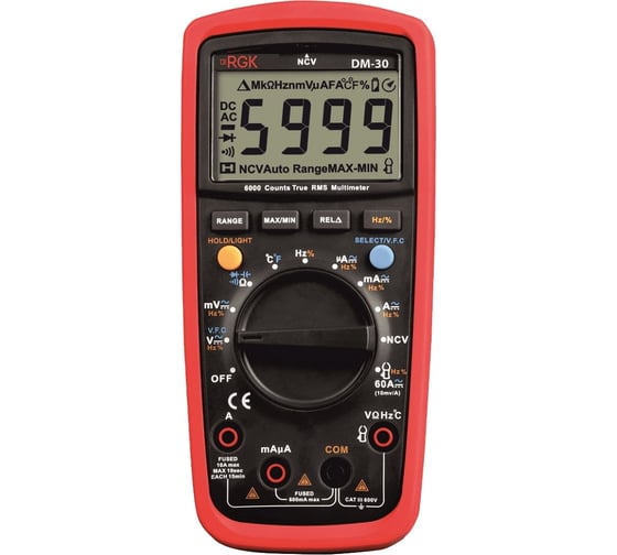 Изображение товара Цифровой мультиметр RGK DM-30 776448