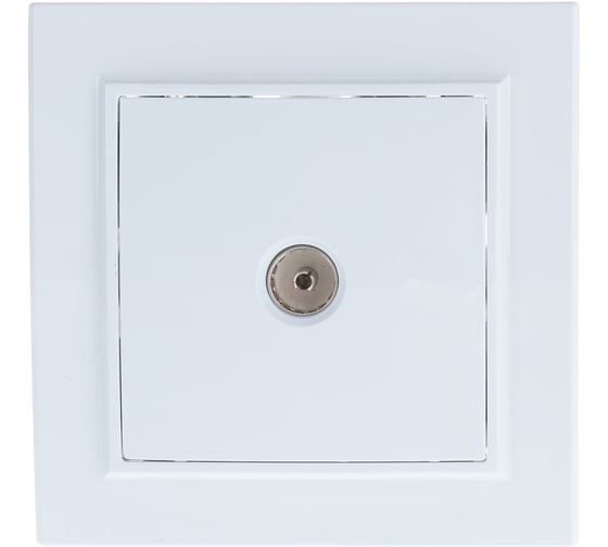 Изображение товара Телевизионная розетка STEKKER 1-местная, 75 Ом, 5-862МГц, серия Эрна, белая 39048