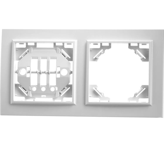 Изображение товара Двухместная горизонтальная рамка STEKKER серия Эрна, белая PFR00-9002-01 39055