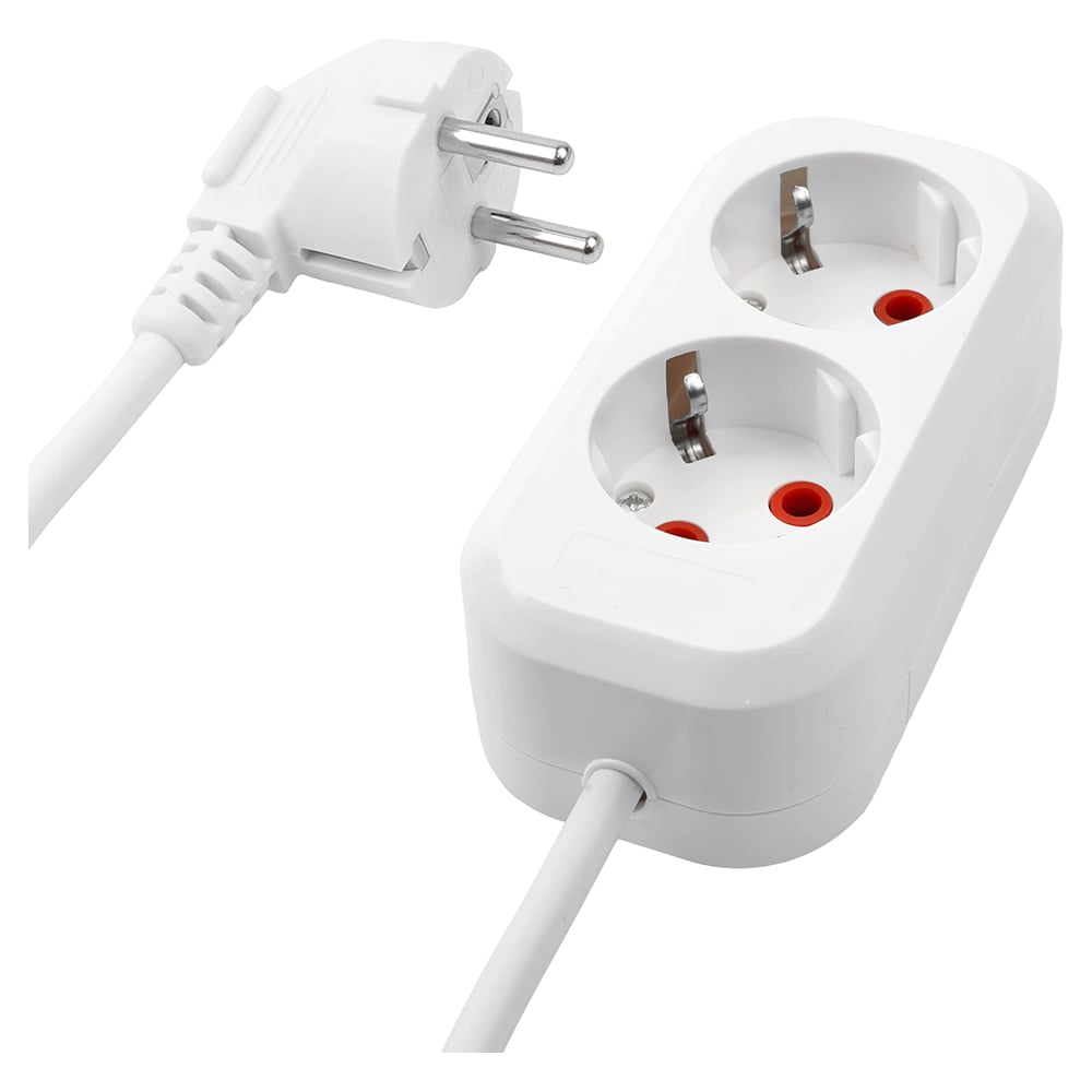 Изображение товара Удлинитель STEKKER 2 гнезда 5м для бытовых нужд с заземлением