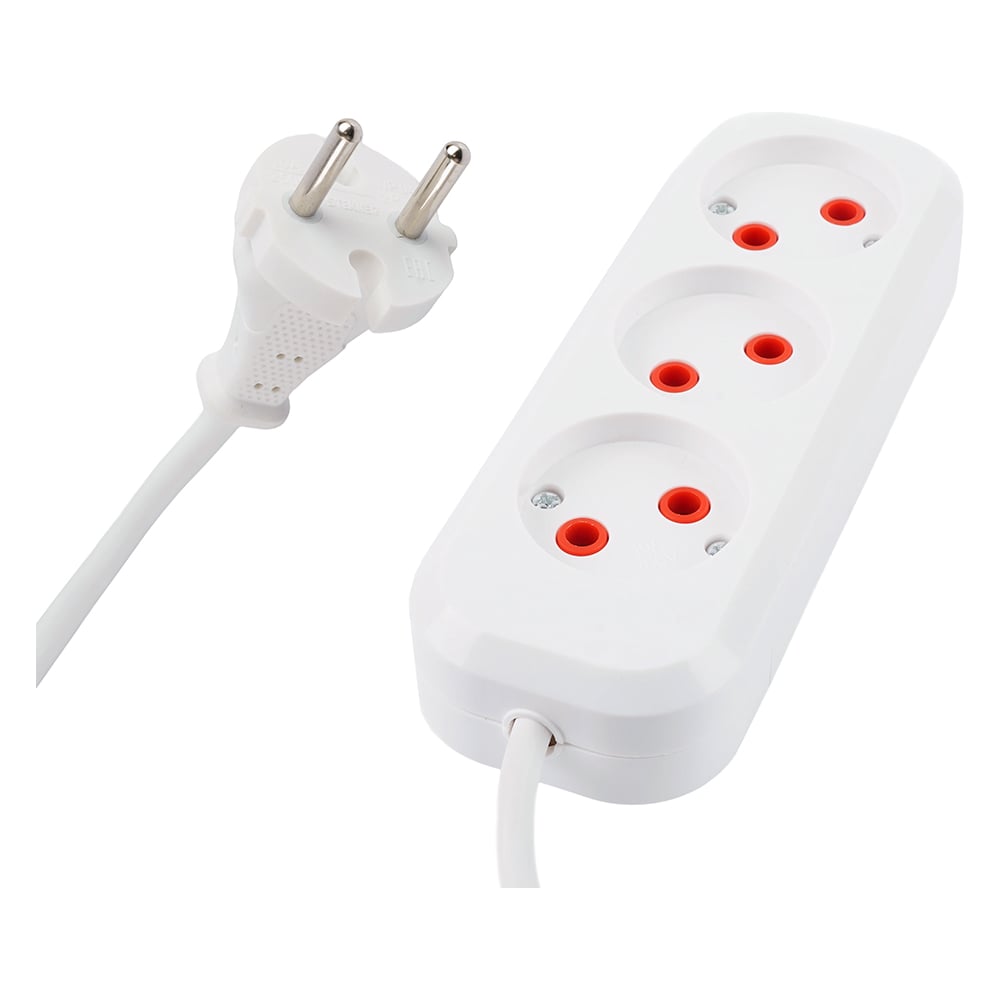 Изображение товара Удлинитель STEKKER 3 гнезда б/з 2x0,75, 1,8м, серия Home HM01-30-02, Ух-10 39209