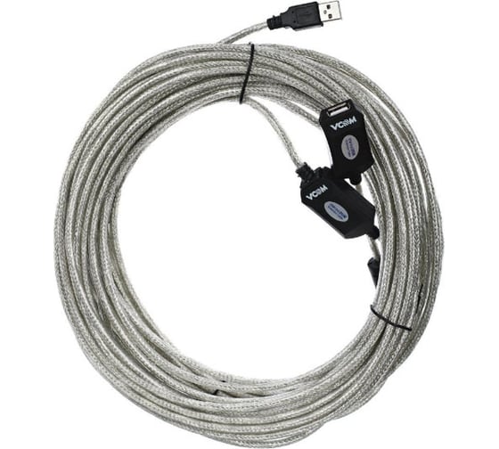 Изображение товара Удлинительный активный кабель-адаптер VCOM USB 2.0-repeater, Am-Af, 20м VUS7049-20M