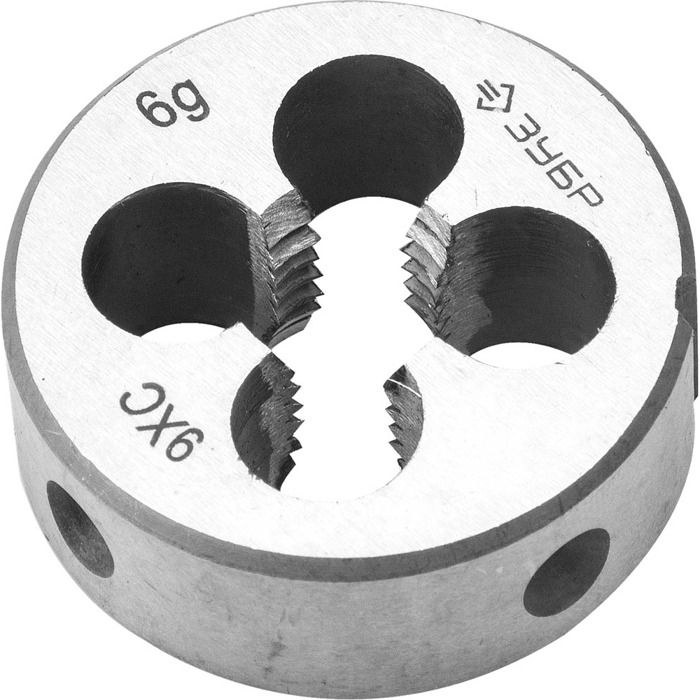 Круглая ручная плашка для нарезания метрической резьбы ЗУБР неразъемный термостойкий фиксатор резьбы kerry