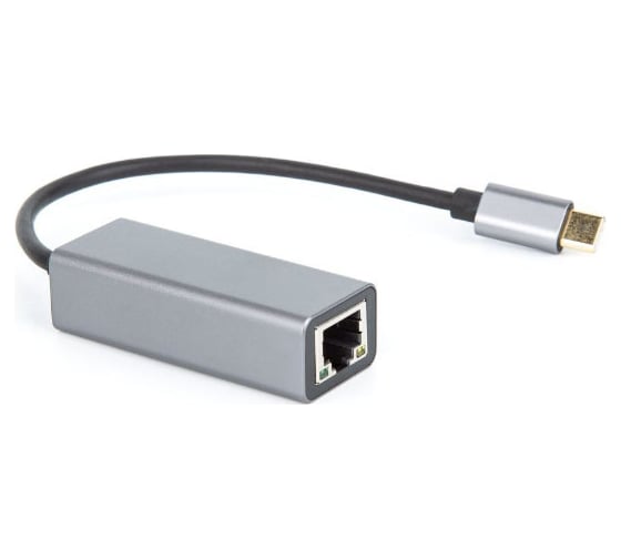 Изображение товара Кабель-переходник VCOM USB 3.1 Type-C - RJ-45, 1000Mbps Ethernet, Aluminum Shell, 0.15м DU320M