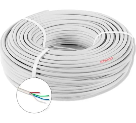 Изображение товара Кабель для пожарной и охранной сигнализации ПРОВОДНИК КСПВ 4x0.8 мм2, 10м OZ67826L10