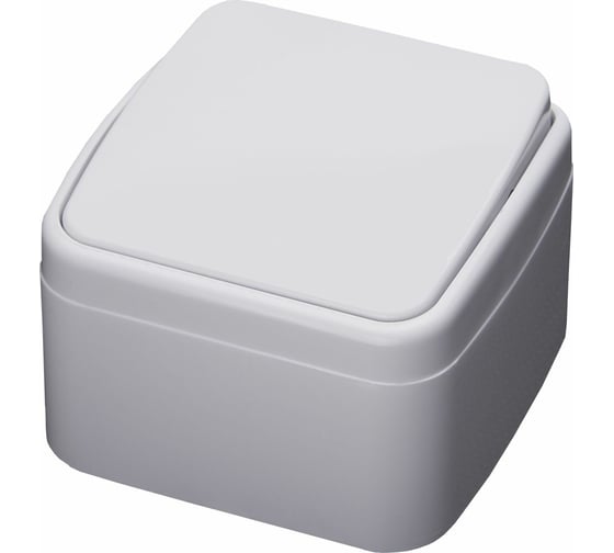 Изображение товара Выключатель STEKKER одноклавишный открытой установки 250В, 10А, белый, серия Basic PSW10-41-20 39031