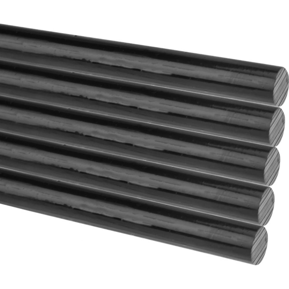 фото Клеевые стержни (1 кг; 7.4 мм; 200 мм) черные rexant 09-1104-1