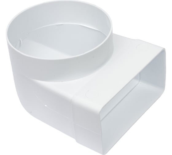 Изображение товара Соединитель плоского канала с круглым, угловой  55 х 110 мм Эвент 55110 СК100ФП