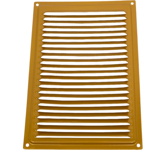 Изображение товара Решётка металлическая с сеткой (170 x 240 мм; золотая) Эвент ВРС