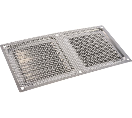 Изображение товара Решётка металлическая с сеткой (серебряная; 100x200 мм) Эвент ВРС