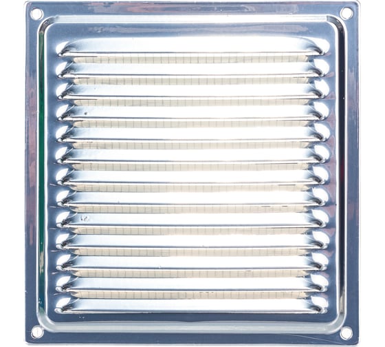 Изображение товара Решётка металлическая с сеткой (серебряная;150x150 мм) Эвент  ВРС