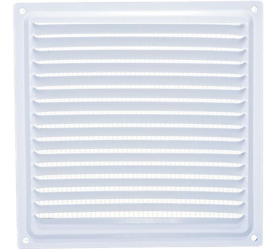 Изображение товара Решётка металлическая с сеткой (175 x 175 мм; белая) Эвент ВРС