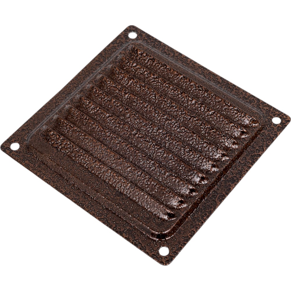 Изображение товара Решётка металлическая с сеткой медная 100x100 мм внутренняя наружная Эвент ВРС