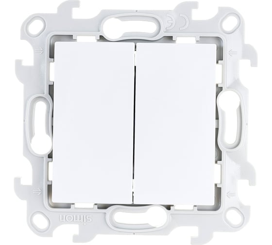 Изображение товара Двухклавишный выключатель Simon белый 2450398-030