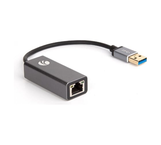 Изображение товара Кабель-переходник VCOM USB 3.0 Am - LAN RJ-45, Ethernet 1000 Mbps, Aluminum Shell DU312M