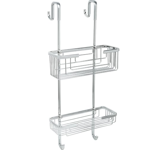 Изображение товара Полка для душевой кабины FIXSEN прямая двухэтажная хром латунь FX- 854-2