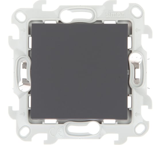 Изображение товара Однополюсный выключатель Simon Push&Go, графит 2420101-038