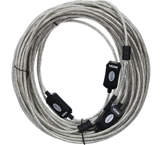 Изображение товара Удлинительный активный кабель-адаптер VCOM USB 2.0-repeater, Am-Af, 25м VUS7049-25M