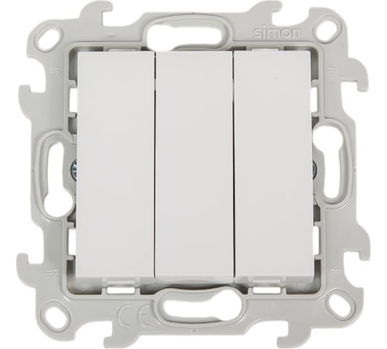 Изображение товара Трехклавишный выключатель Simon белый 2450391-030
