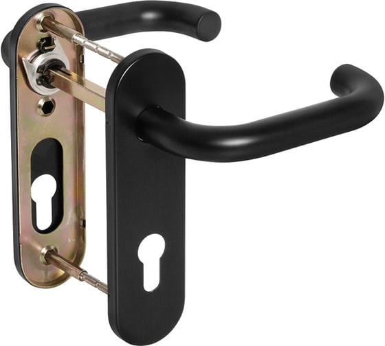 Изображение товара Ручка дверная FUARO FP.DH72.0433 SS 201 BLACK с пружиной, нержавейка 201, черный, квадрат 9x140 мм 48127