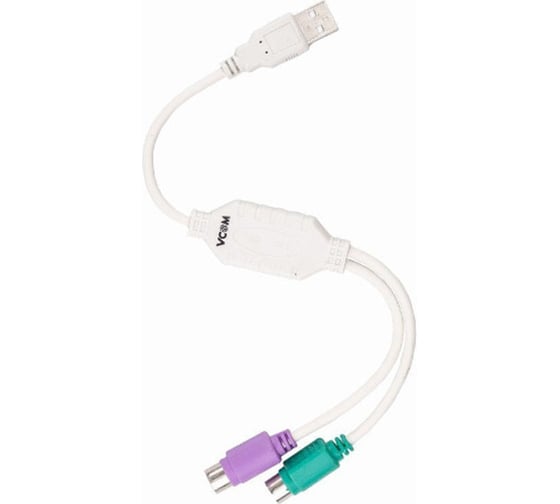 Изображение товара Кабель-адаптер VCOM USB A - 2xPS/2 VUS7057