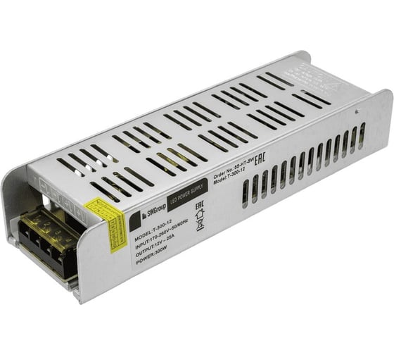 Изображение товара Компактный узкий блок питания SWG 300 W, 12V, T-300-12 00-00002381