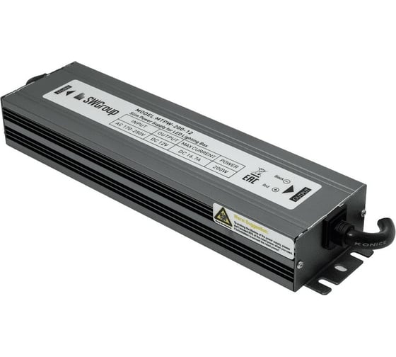 Изображение товара Влагозащитный блок питания SWG MINI Al TPW, 200W 12V, MTPW-200-12 00-00001277