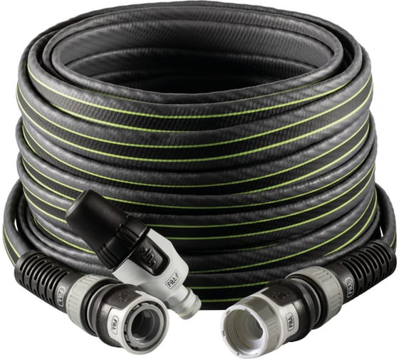 Изображение товара Шланг ФОРС/FORCE Серый/ЛАЙМ/LIME 12,5 мм (1/2"), 25 м, в коробке с насадками FITT FORCE GREY/Lime 1/2" 25m nozzle box