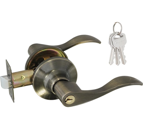 Изображение товара Межкомнатная защелка ISPARUS ISP ЗВ1-01 старая бронза ключ/фикс. 16935