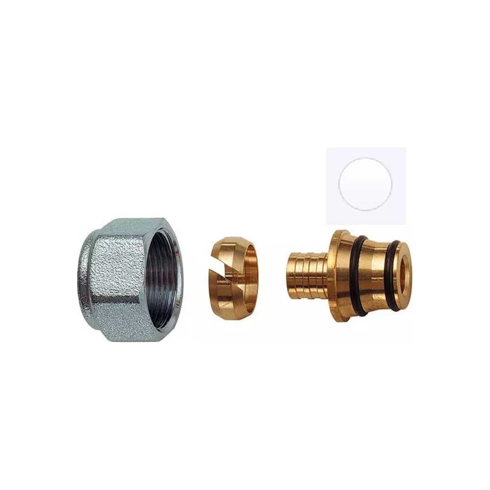 Изображение товара Евроконус GUARDO Purmo 16/2x3/4 RAL 9016 белый латунь переходная гайка