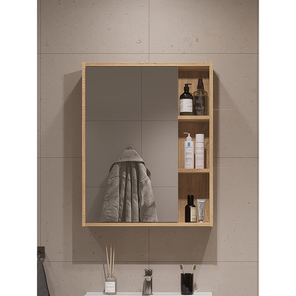 Изображение товара Зеркальный шкаф подвесной Sanstar Lavanti 50 для ванной комнаты Дуб вотан 443.1-2.4.1 443.1-2.4.1.