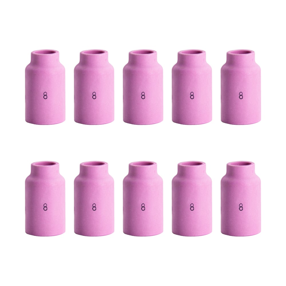 Изображение товара Керамическое сопло для газовой сварки Basic TW 17-18-26 GL №8 42 мм, 10 шт