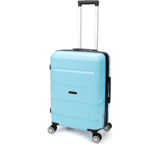 Изображение товара Чемодан Torber В Отпуск, бирюзовый, полипропилен, 40.5x25x62.5 см, 55 л T1902M-Tur