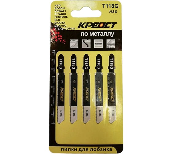 Изображение товара Полотно для электролобзика T118G 50 шт Креост K-T118G