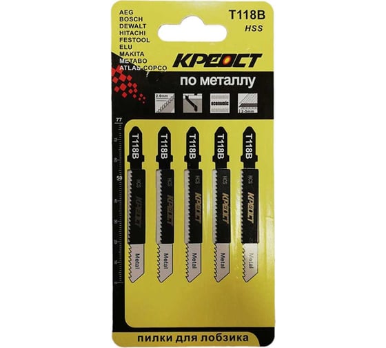 Изображение товара Полотно для электролобзика T118B 50 шт Креост K-T118B