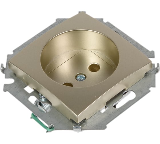 Изображение товара Розетка Simon без заземления, 16А, 250В, винтовой зажим, шампань 1591431-034