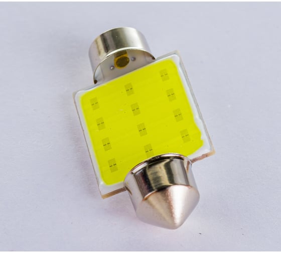 Изображение товара Автолампа SKYWAY диод T11 (C5W) 12V 1 COB диод, 1-контакт, 36 мм, белая, в комплекта 2 шт S08201153