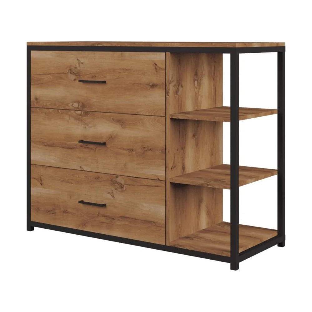 Изображение товара Комод Desk Question лофт DQ ITLA дуб табачный 3 ящика 114х45х90 см