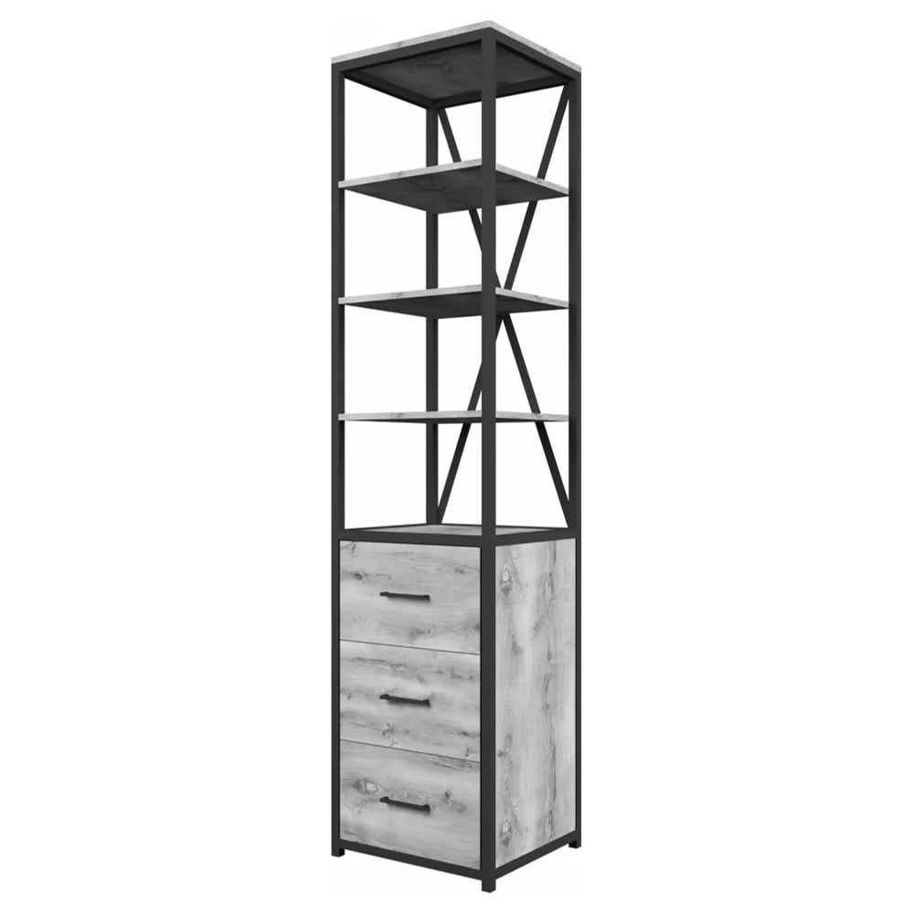 Изображение товара Шкаф-витрина лофт Desk Question DQ серия ITLA дуб белый стильный и надежный