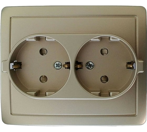 Изображение товара Двойная розетка Simon с заземлением, Schuko, с защитными шторками, 16А, 250В 1590451-034