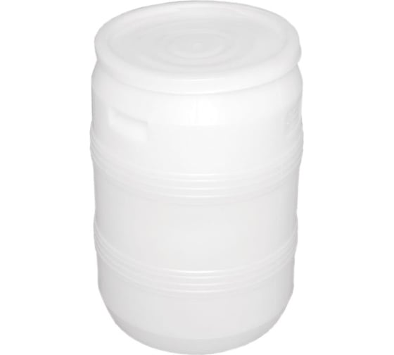 Изображение товара Бочка Дигрус 50 л, полиэтилен, с крышкой, 380x360x600 мм, белая БК-50-Б/Д