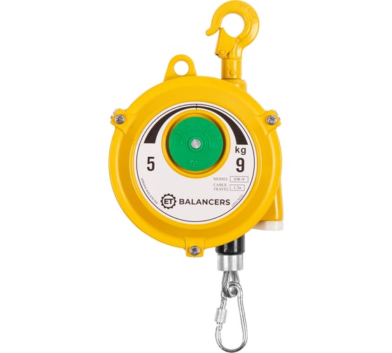 Изображение товара Пружинный балансир ET Balancers грузоподъемность 5-9 кг, ход троса 1.3 м, модель 5-9 100585755