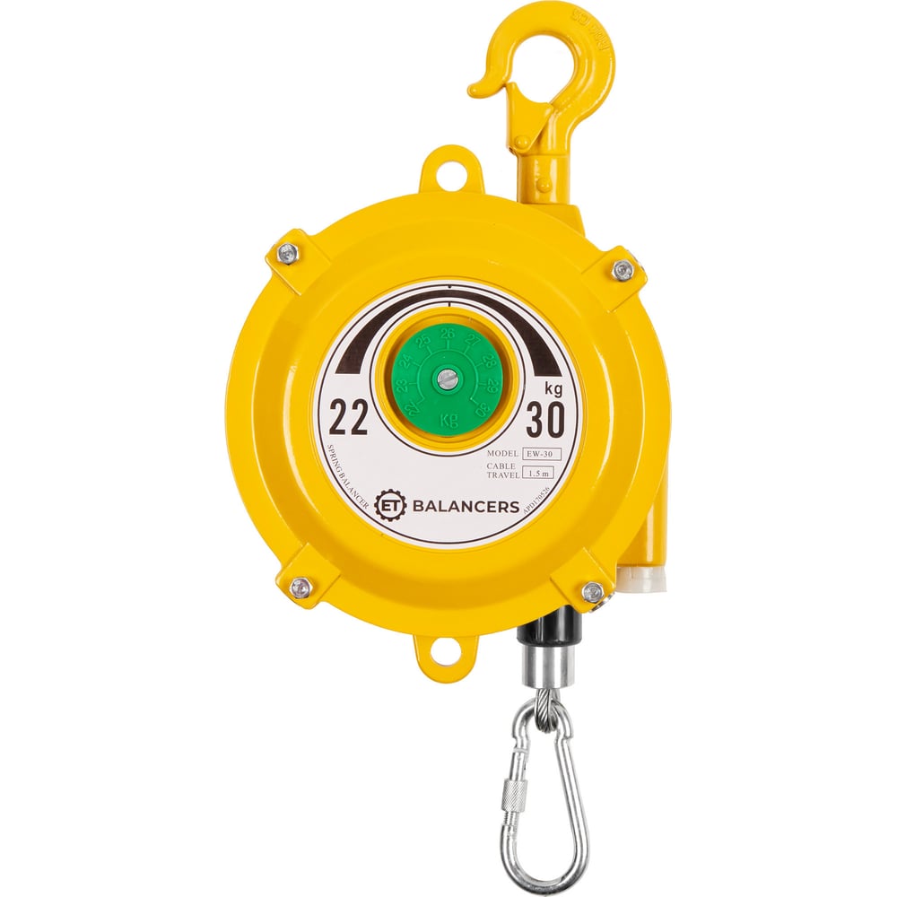 Изображение товара Пружинный балансир ET Balancers грузоподъемность 22-30 кг с ходом троса 1.5 м