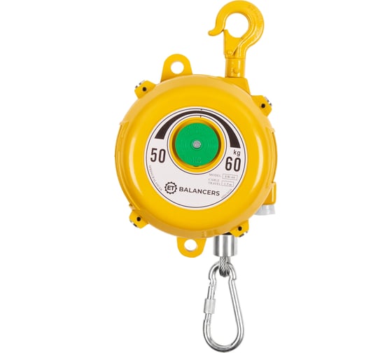 Изображение товара Пружинный балансир ET Balancers грузоподъемность 50-60 кг, ход троса 1.5 м, модель 50-60 100588530