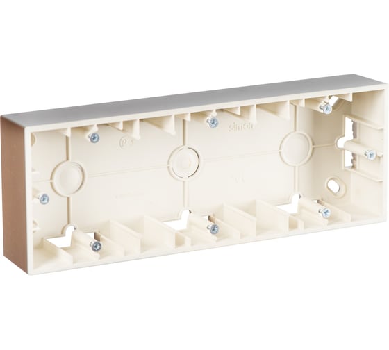 Изображение товара Монтажная коробка Simon для накладного монтажа, 3 поста, шампань 1590753-034