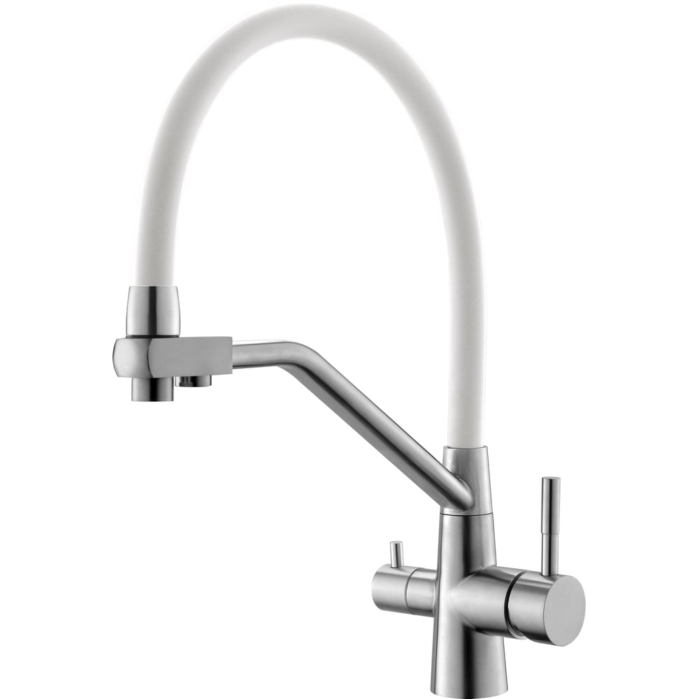 Изображение товара Смеситель для кухни с подключением к фильтру ESKO R-излив белый K25 W