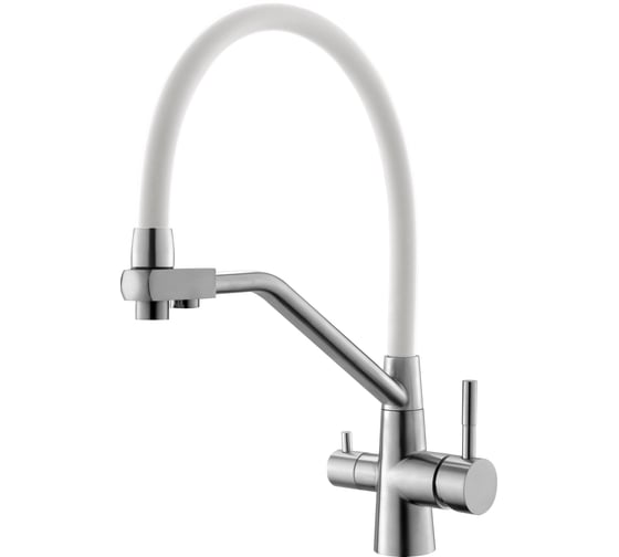 Изображение товара Смеситель для кухни с подключением к фильтру ESKO R-излив белый K25 W